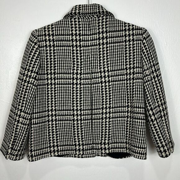 Ralph Lauren Wool Blend 3/4 Sleeve Houndstooth Print Coat Size 6P - Picture 4 of 10